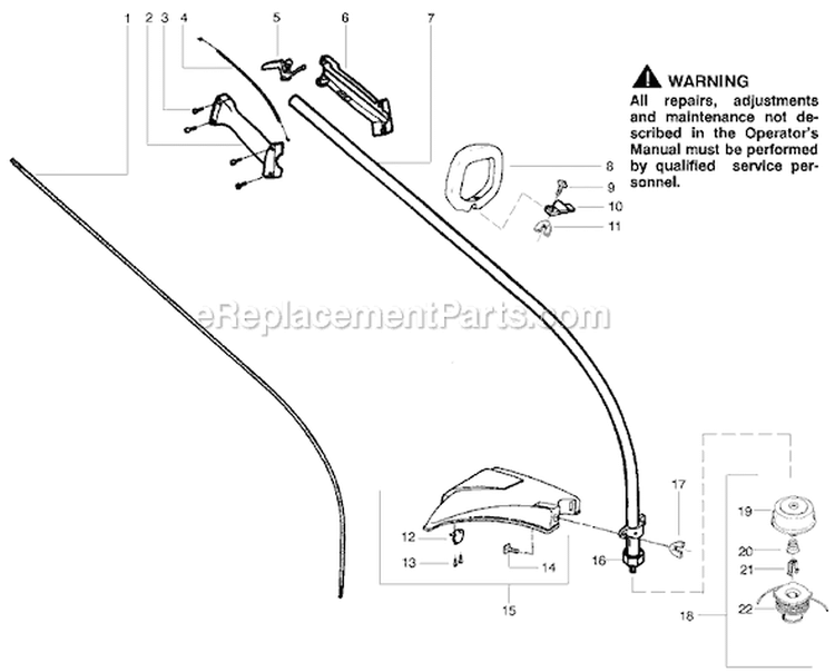 Page B Diagram and Parts List for FL25 Type 2 Weed Eater Trimmer